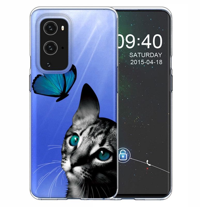 Hülle OnePlus 9 Katze Und Schmetterling