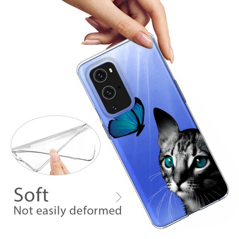 Hülle OnePlus 9 Katze Und Schmetterling