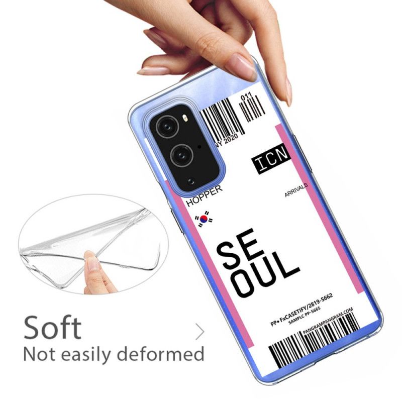 Hülle OnePlus 9 Magenta Handyhülle Bordkarte Nach Seoul