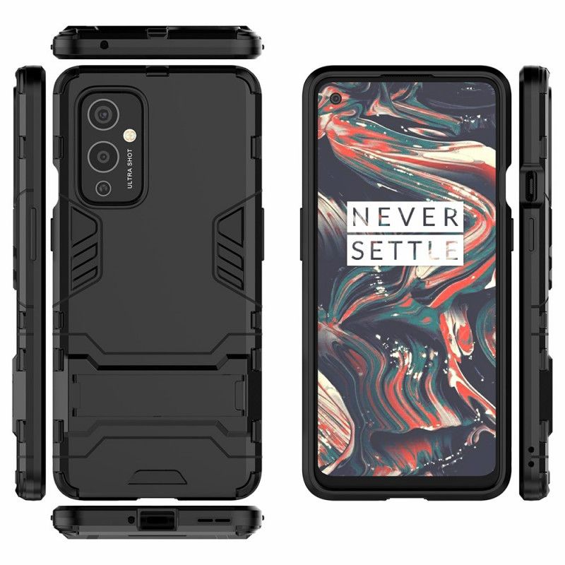 Hülle OnePlus 9 Schwarz Extrem Widerstandsfähig Mit Unterstützung