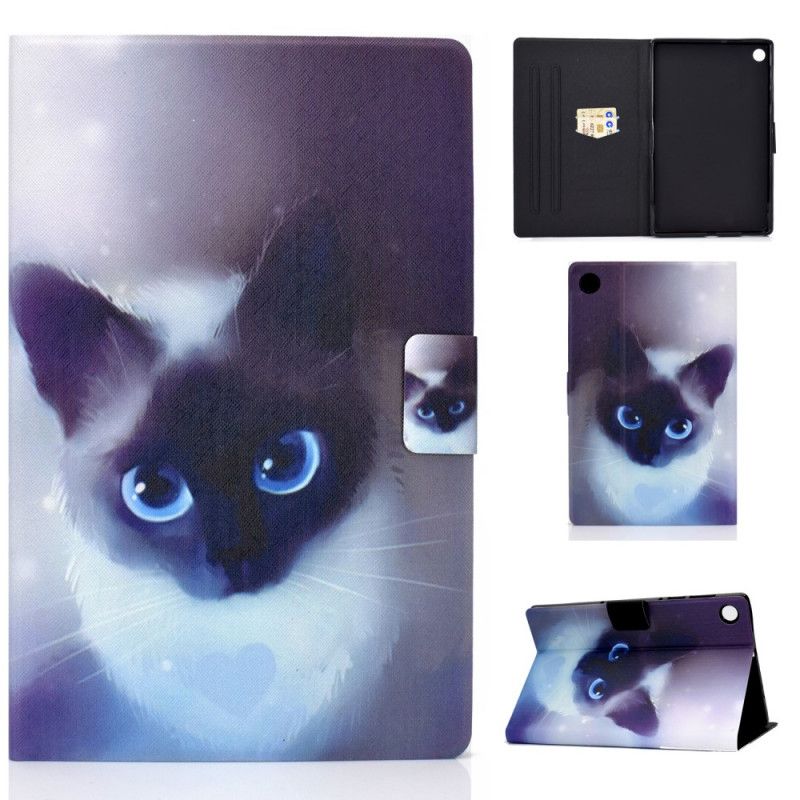 Lederhüllen Für Huawei MatePad T 8 Katze Mit Blauen Augen