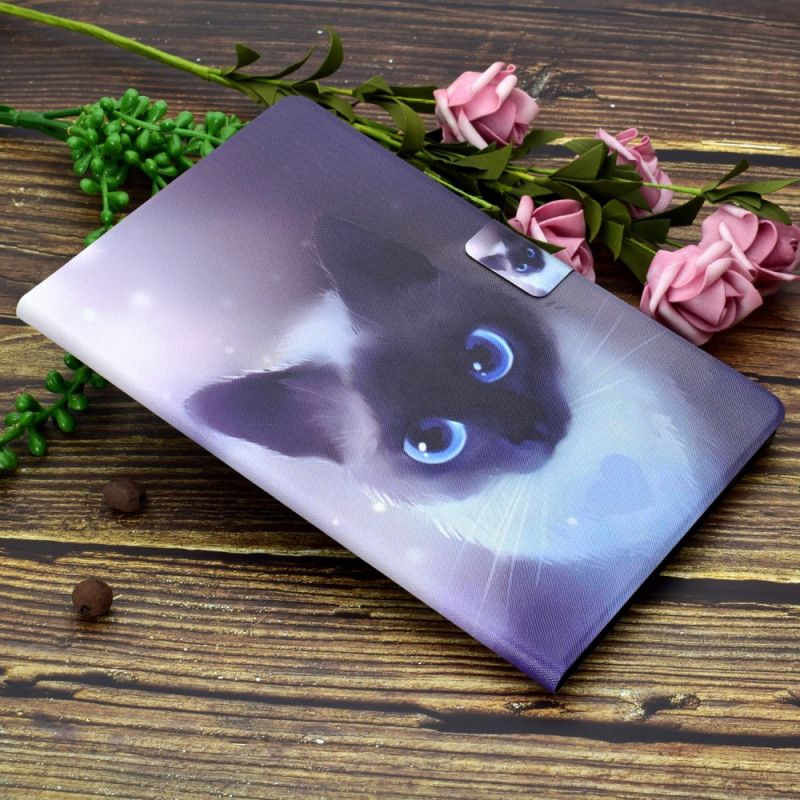 Lederhüllen Für Huawei MatePad T 8 Katze Mit Blauen Augen