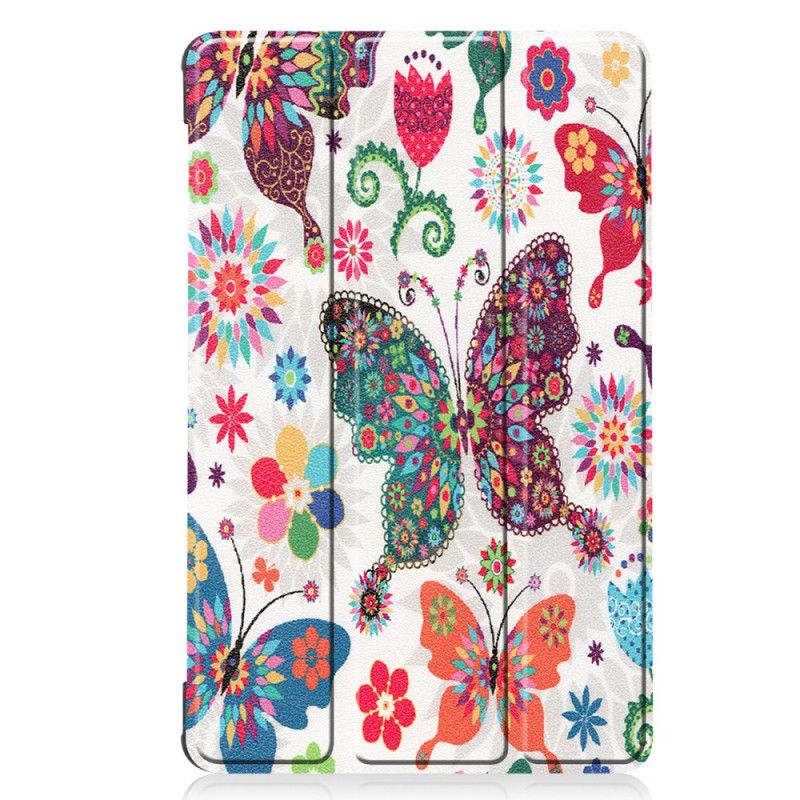 Smart Case Huawei MatePad T 8 Retro Schmetterlinge Und Blumen
