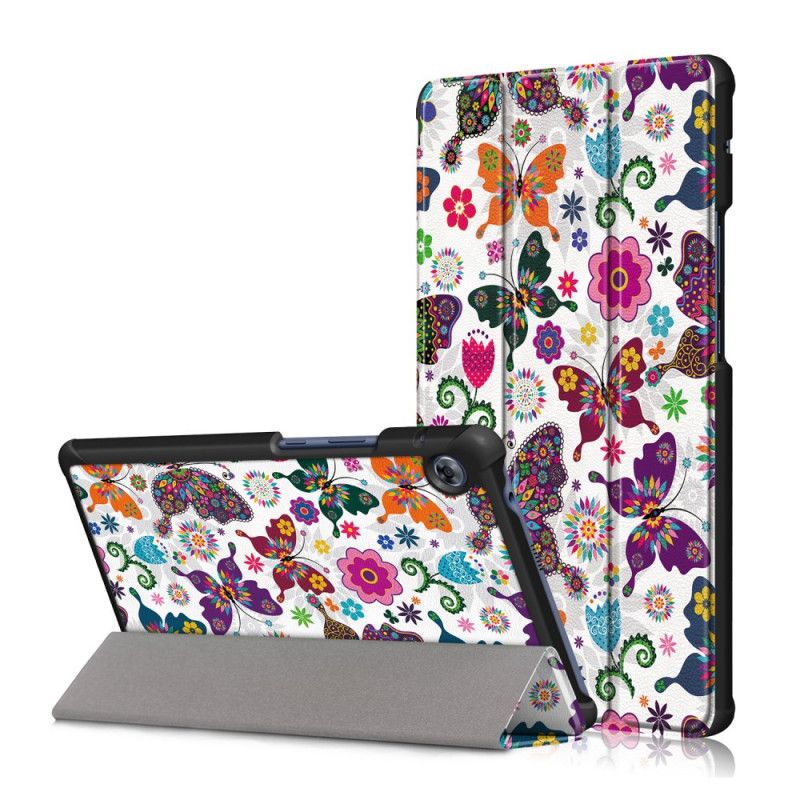 Smart Case Huawei MatePad T 8 Verstärkte Schmetterlinge Und Blumen