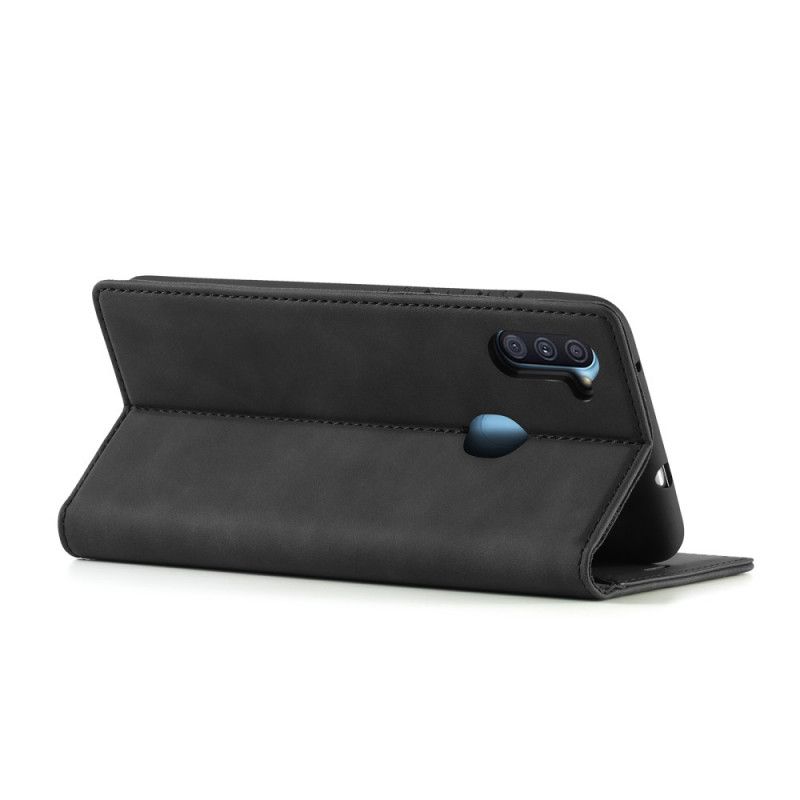 Flip Case Für Samsung Galaxy M11 Schwarz Lc.Imeeke Ledereffekt