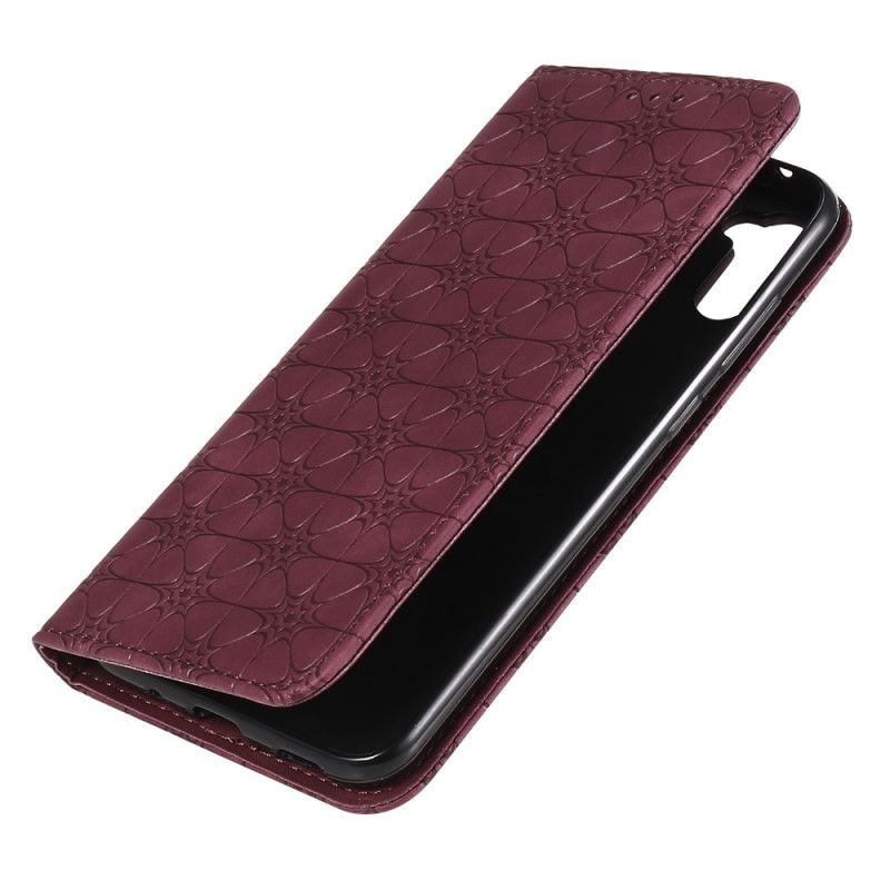 Flip Case Samsung Galaxy M11 Grün Barockblumen