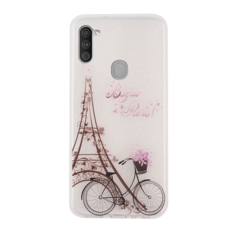 Hülle Für Samsung Galaxy M11 Transparent Hallo Paris