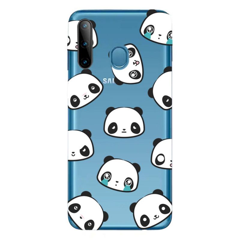 Hülle Samsung Galaxy M11 Handyhülle Transparente Sentimentale Pandas