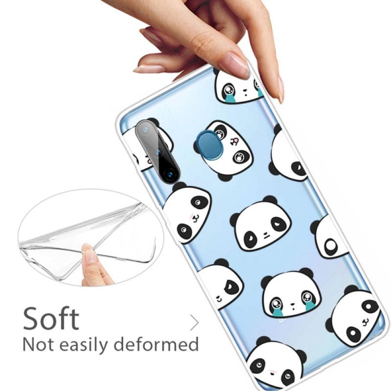 Hülle Samsung Galaxy M11 Handyhülle Transparente Sentimentale Pandas