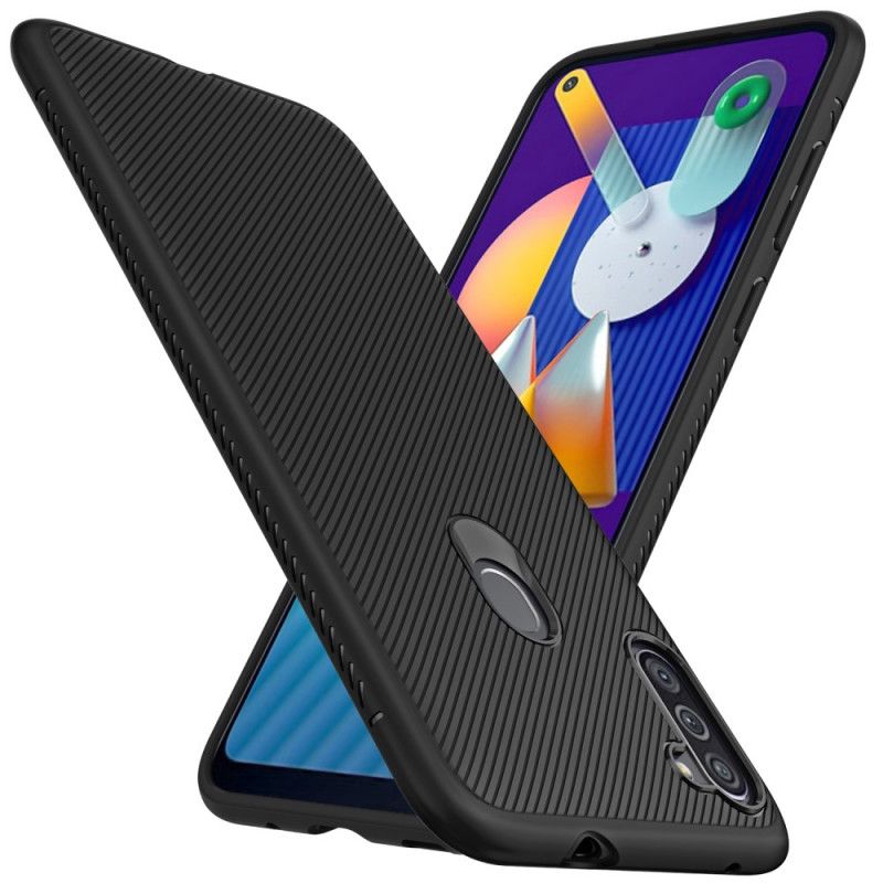 Hülle Samsung Galaxy M11 Schwarz Jazzserien-Twill