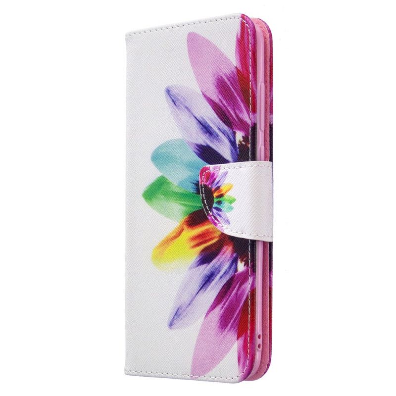 Lederhüllen Für Samsung Galaxy M11 Aquarellblume