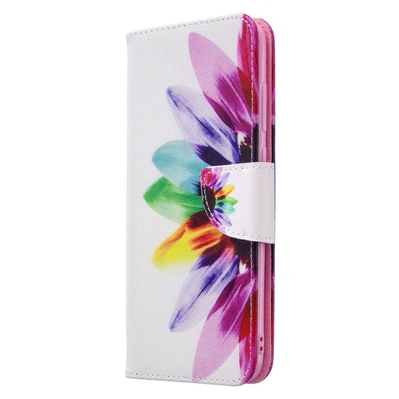 Lederhüllen Für Samsung Galaxy M11 Aquarellblume