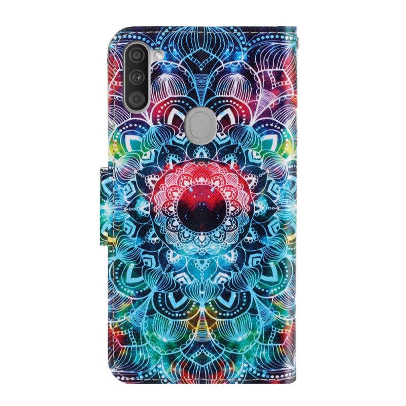 Lederhüllen Samsung Galaxy M11 Auffälliges Mandala Mit Tanga