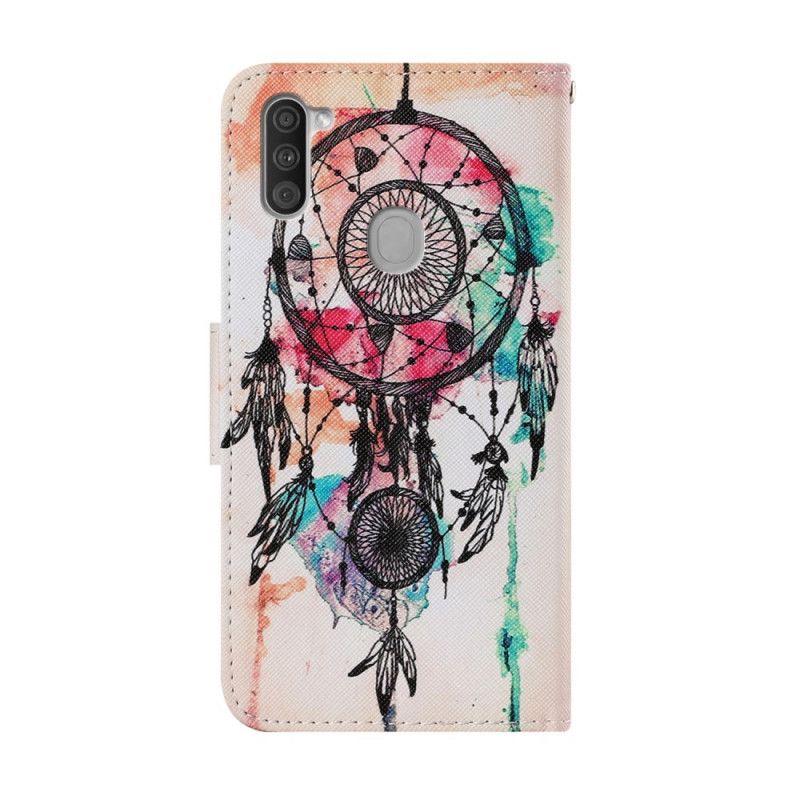 Lederhüllen Samsung Galaxy M11 Handyhülle Aquarell-Traumfänger