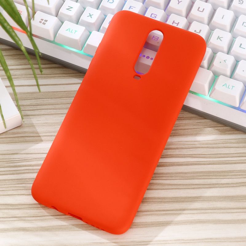 Hülle Für Xiaomi Redmi K30 Schwarz Silikonflüssigkeit