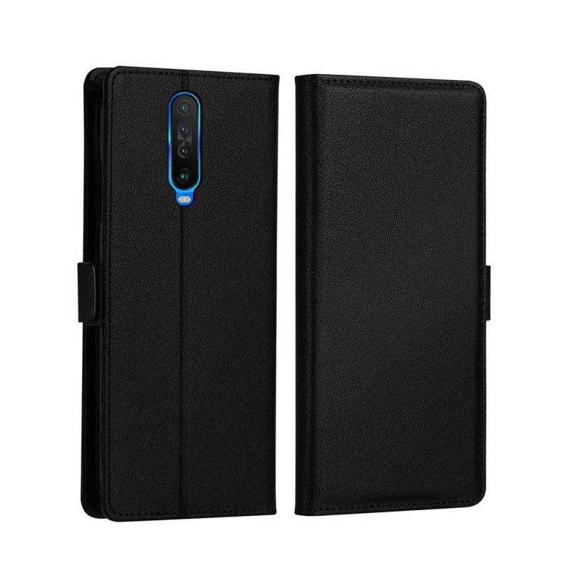 Lederhüllen Für Xiaomi Redmi K30 Schwarz Dzgogo Milo Series