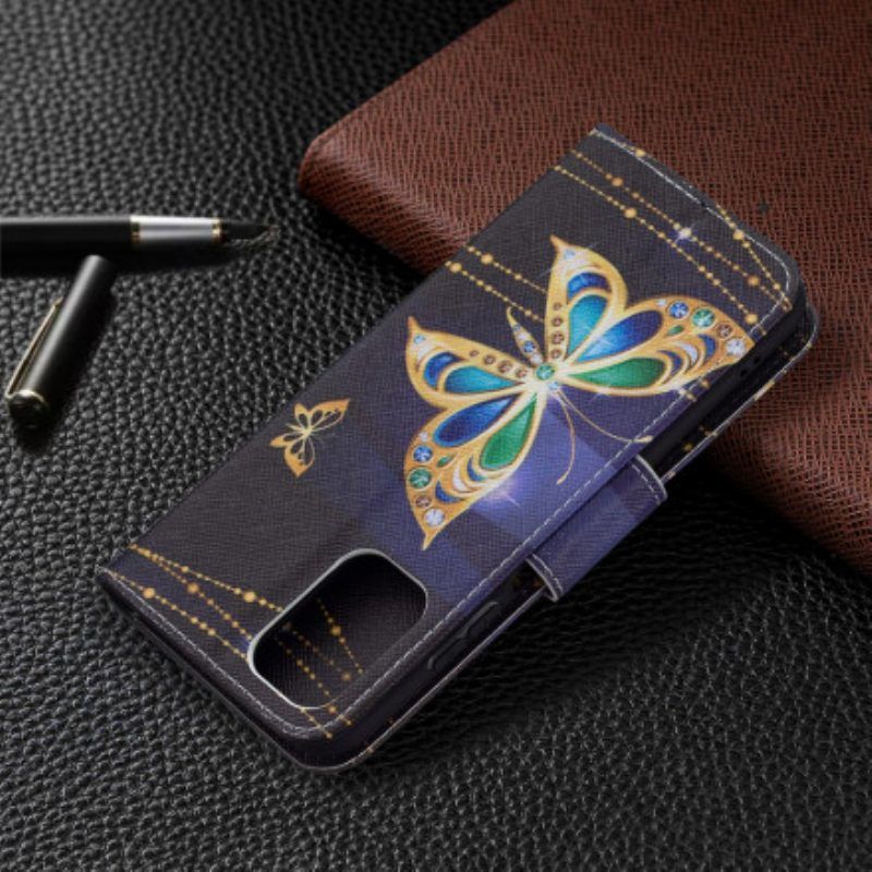 Flip Case Für Poco M5s Magischer Schmetterling
