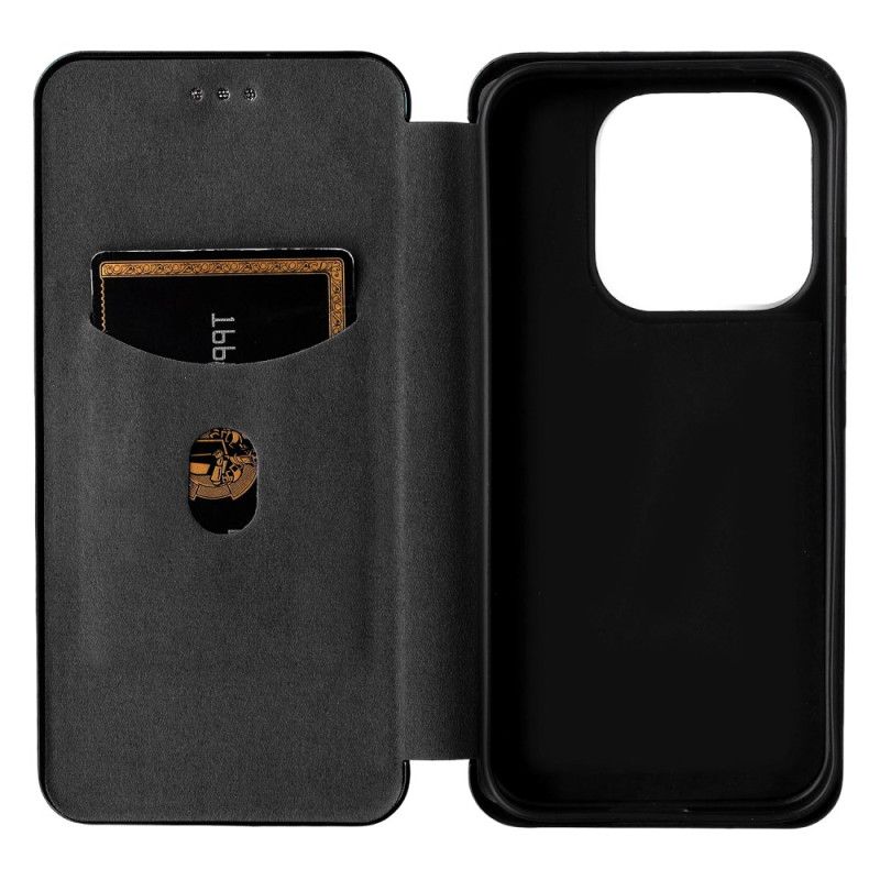 Flip Case Für Xiaomi 17 Carbonfaser-textur