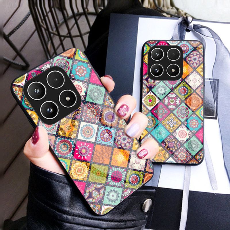 Hülle Xiaomi 17 Patchwork-ständer Mit Tragegurt
