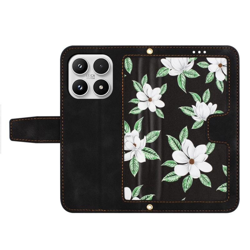 Lederhüllen Für Xiaomi 17 Kartenhalter Mit Blumenmuster