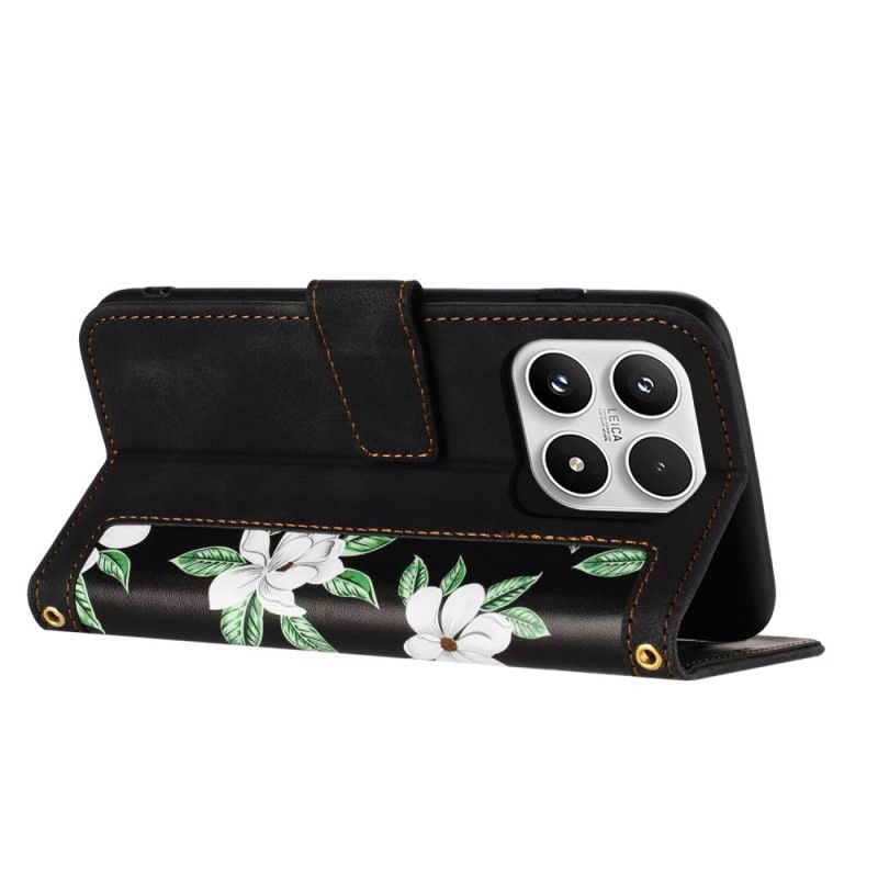 Lederhüllen Für Xiaomi 17 Kartenhalter Mit Blumenmuster