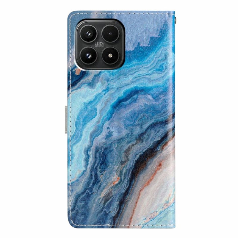 Lederhüllen Xiaomi 17 Marmorblau