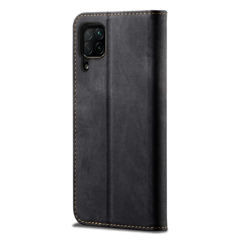 Flip Case Huawei P40 Lite Dunkelblau Jeansimitat-Jeans