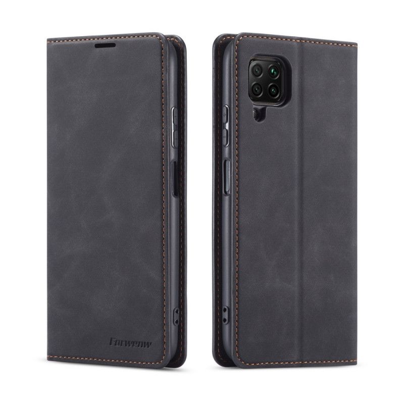 Flip Case Huawei P40 Lite Schwarz Forwenw Ledereffekt