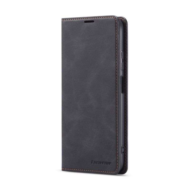 Flip Case Huawei P40 Lite Schwarz Forwenw Ledereffekt