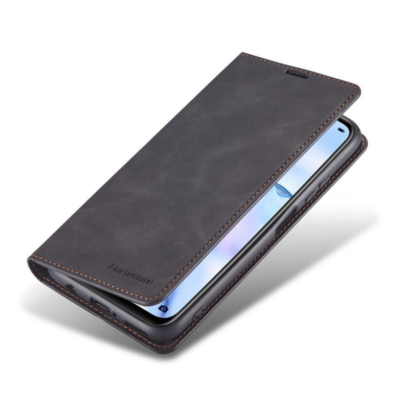 Flip Case Huawei P40 Lite Schwarz Forwenw Ledereffekt