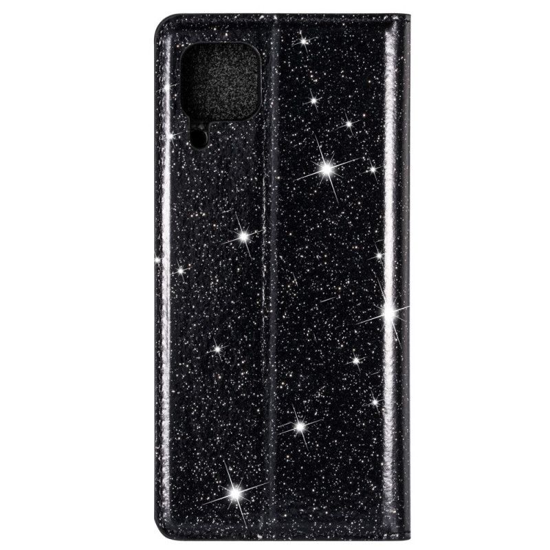 Flip Case Huawei P40 Lite Schwarz Glitzerstil