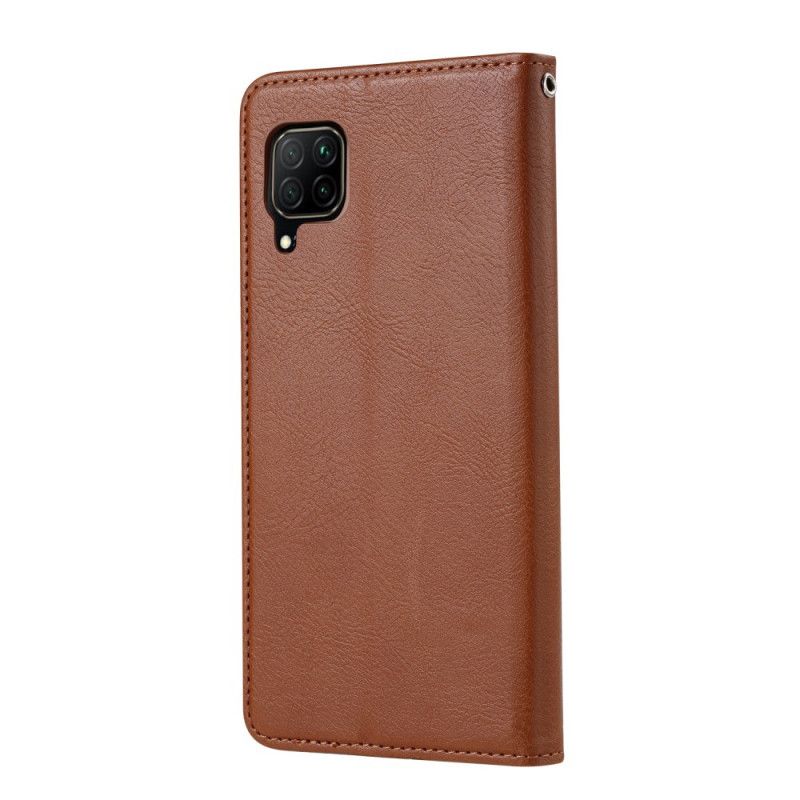 Flip Case Huawei P40 Lite Schwarz Kartenhalter Aus Kunstleder