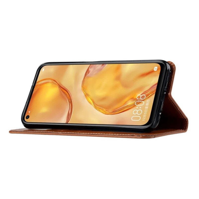 Flip Case Huawei P40 Lite Schwarz Kartenhalter Aus Kunstleder