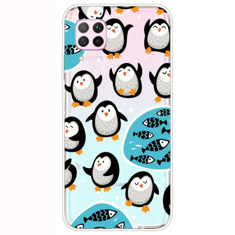 Hülle Für Huawei P40 Lite Pinguine Und Fische