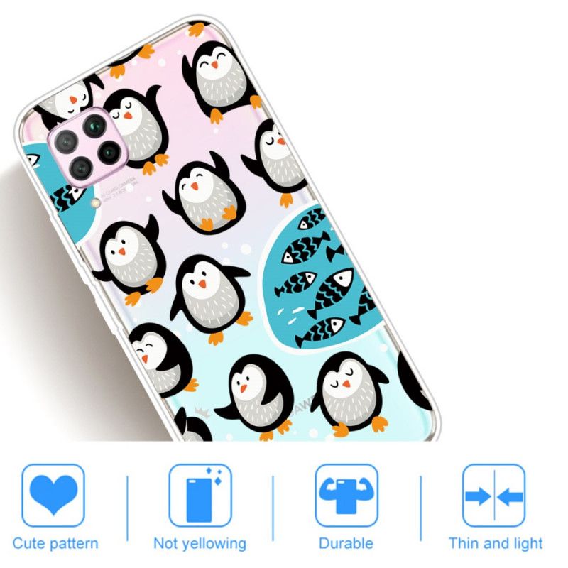 Hülle Für Huawei P40 Lite Pinguine Und Fische