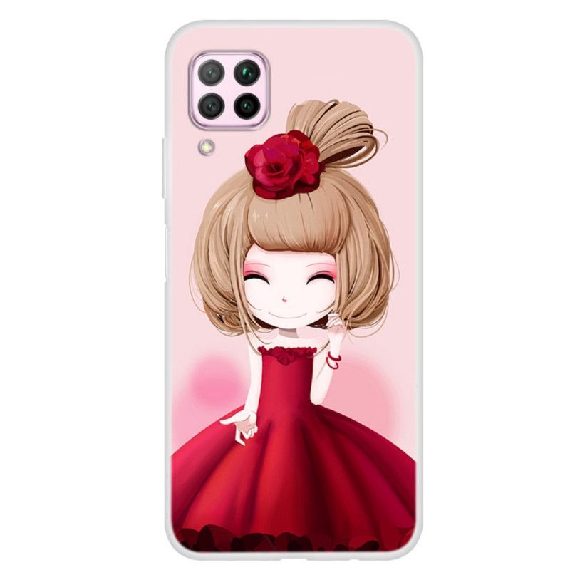 Hülle Huawei P40 Lite Handyhülle Manga Lady