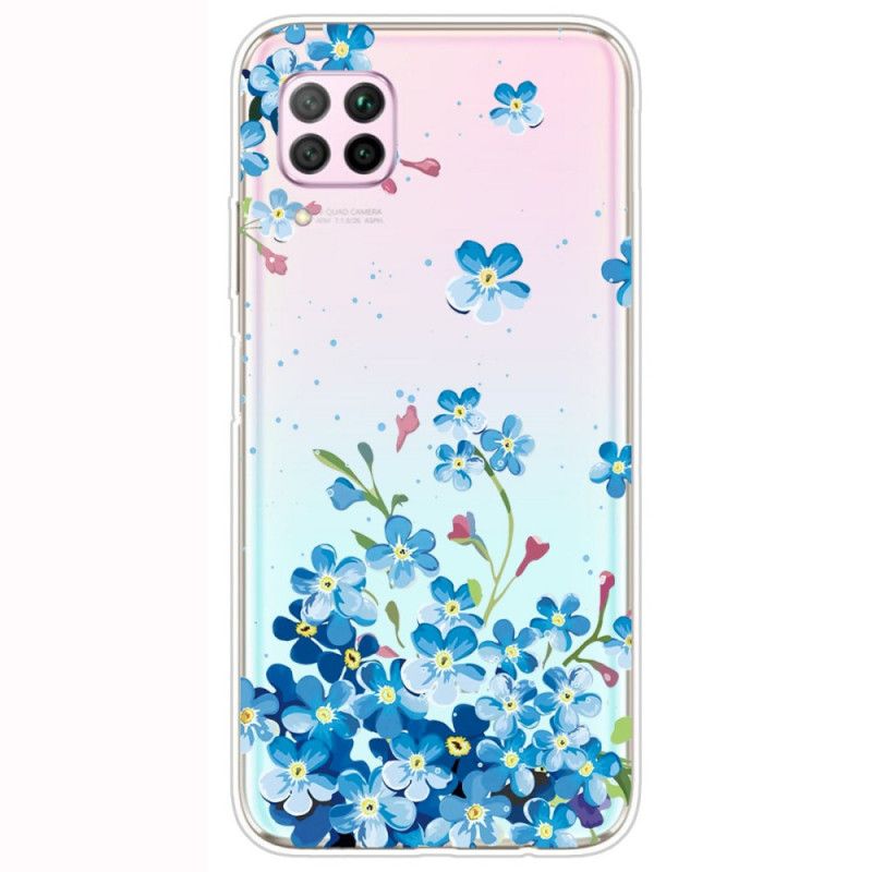 Hülle Huawei P40 Lite Handyhülle Strauß Blauer Blumen