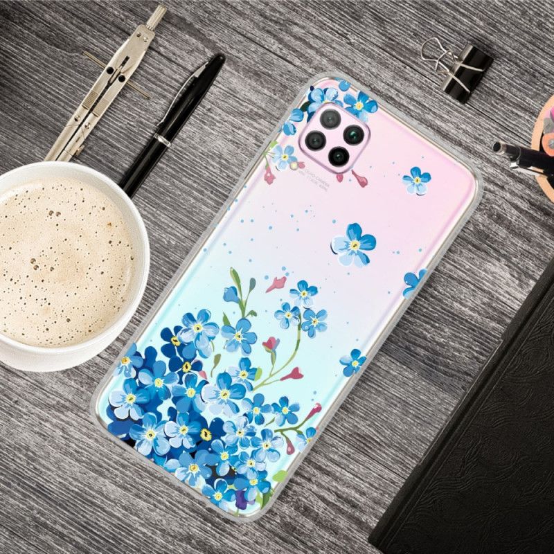 Hülle Huawei P40 Lite Handyhülle Strauß Blauer Blumen