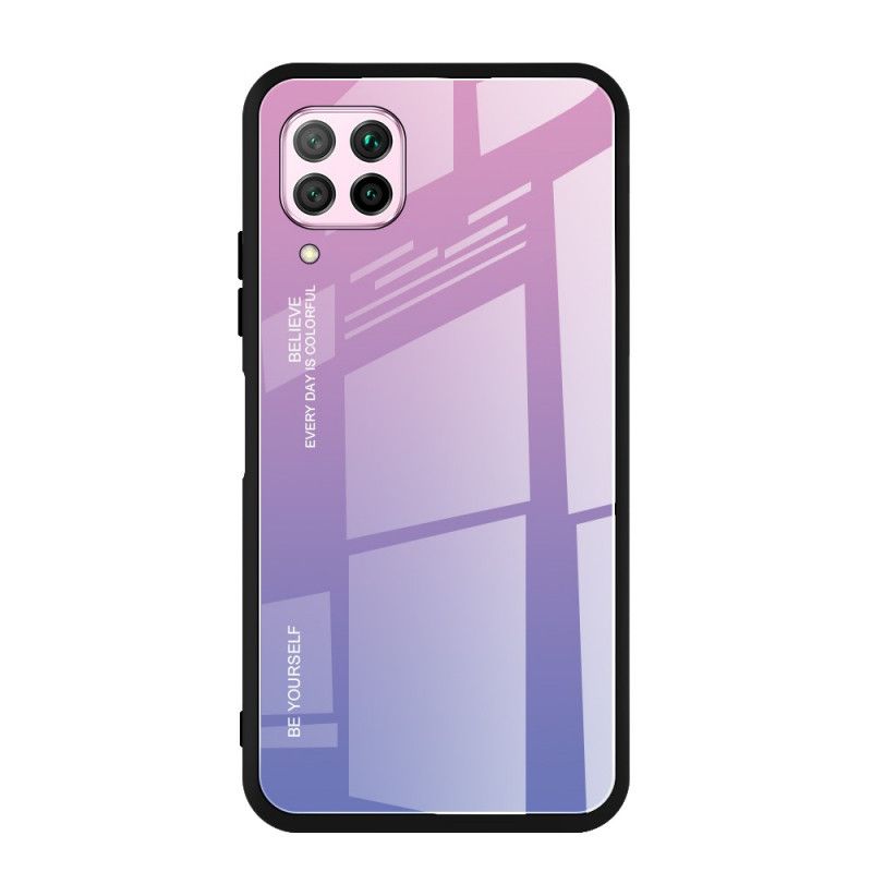 Hülle Huawei P40 Lite Rot Sei Du Selbst Gehärtetes Glas