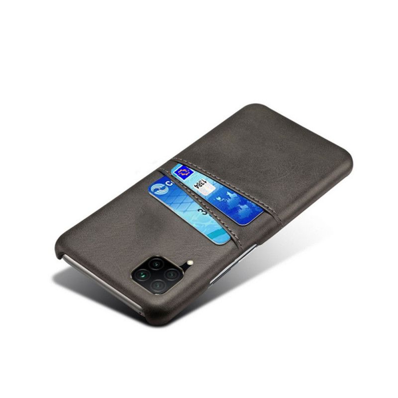 Hülle Huawei P40 Lite Schwarz Doppelter Ksq-Kartenhalter