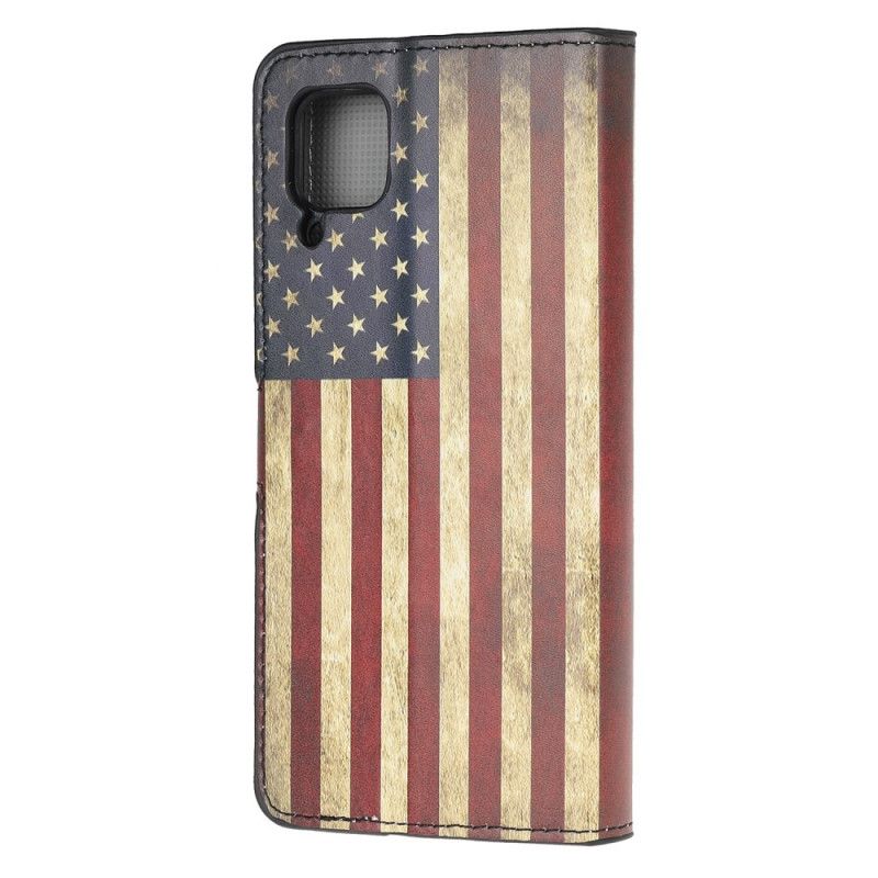 Lederhüllen Huawei P40 Lite Amerikanische Flagge