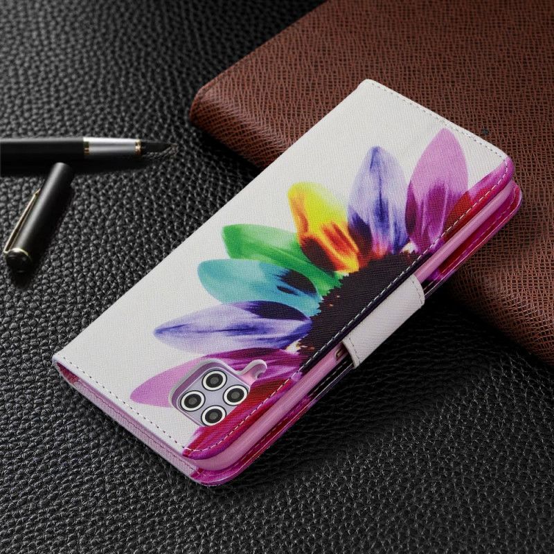 Lederhüllen Huawei P40 Lite Aquarellblume