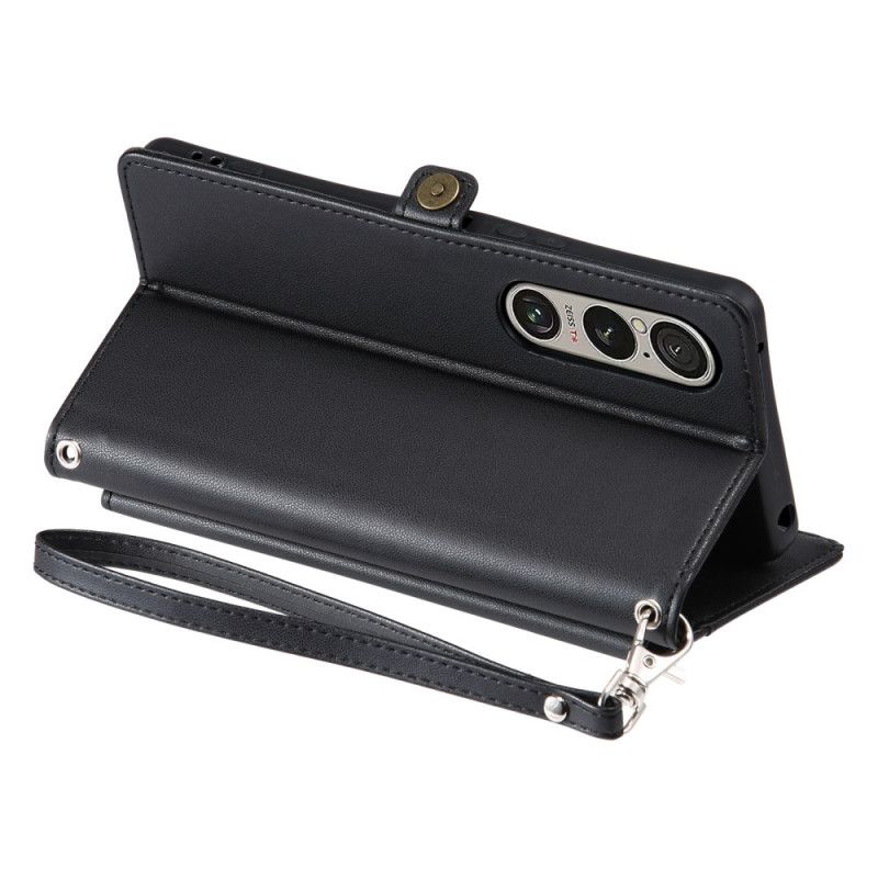 Lederhüllen Für Sony Xperia 1 Vii Beutel Mit Riemen