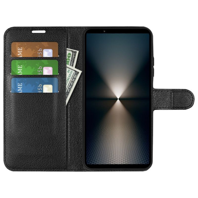 Lederhüllen Für Sony Xperia 1 Vii Klassisches Kunstleder