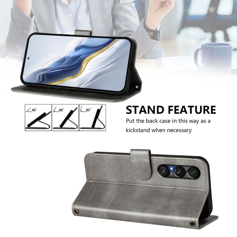 Lederhüllen Sony Xperia 1 Vii Retro-design