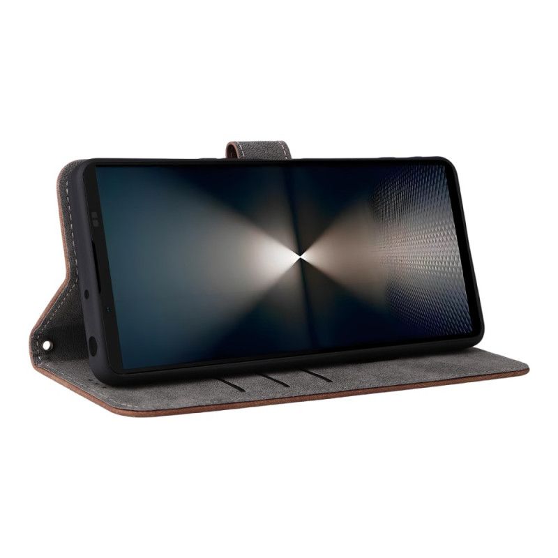 Lederhüllen Sony Xperia 1 Vii Rfid-schutz Und Riemen