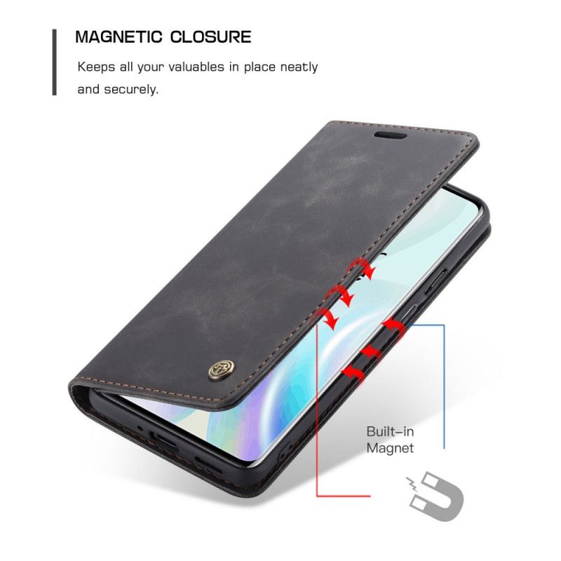 Flip Case OnePlus 8 Schwarz Ledertasche