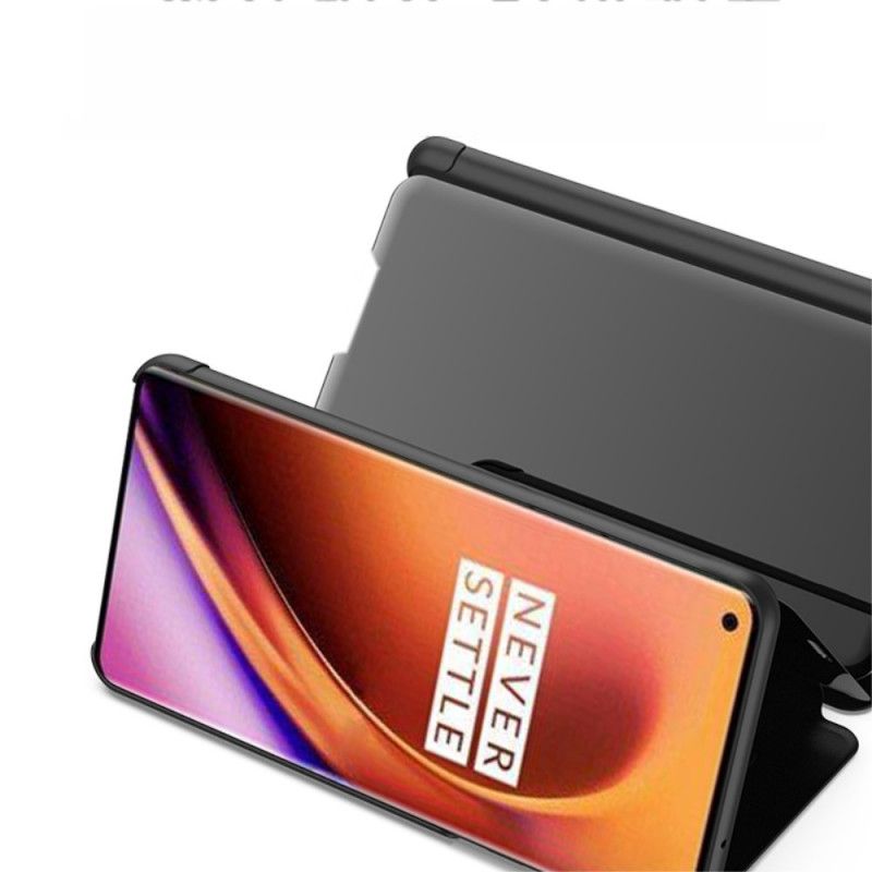 Flip Case OnePlus 8 Schwarz Spiegel