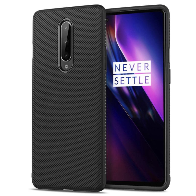 Hülle Für OnePlus 8 Schwarz Twill Der Jazzserie