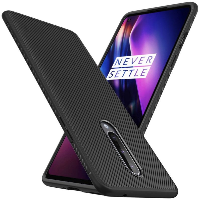 Hülle Für OnePlus 8 Schwarz Twill Der Jazzserie